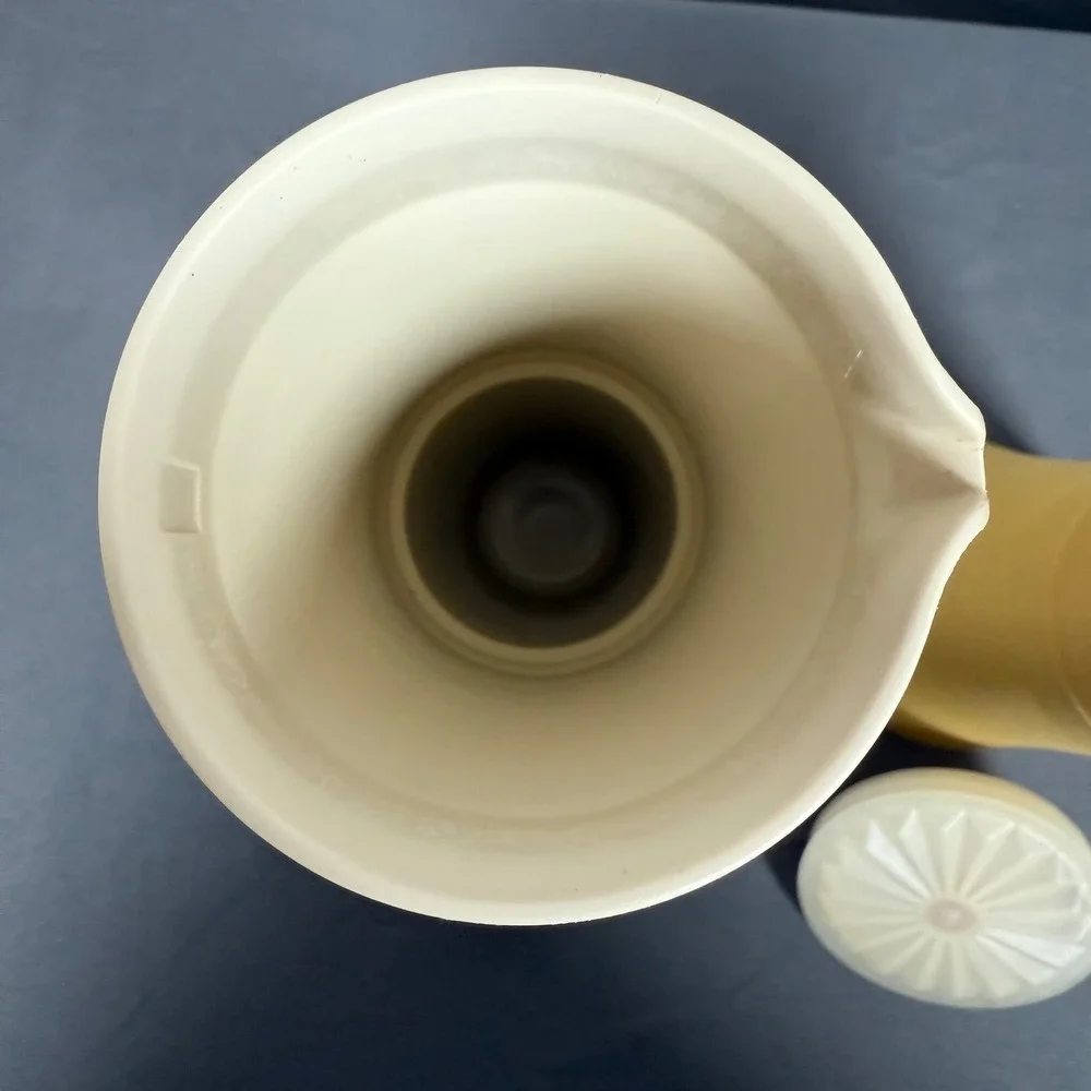 Tupperware‎ Oil And Vinegar Cruet Salad Dressing Set Cream Yellow Vintage
